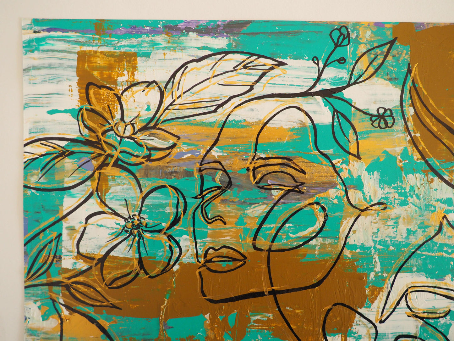 Visages Féminins sur thème floral